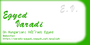 egyed varadi business card